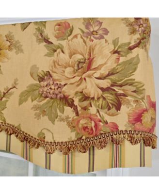 100% Cotton Dewsbury Glory Fully lined Windows Rod Pocket Valance 50" x 16" Beige