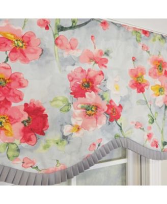 100% Cotton Prosperity Provance  Fully lined Windows Rod Pocket Valance 50" x 15"  Gray