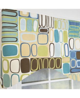 Mesmerize Cornice Valance - 100% Cotton with Ivory Lining 50" x 17"  Green