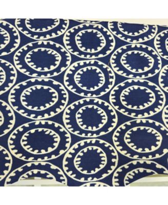 100% Cotton Orbit Regal  Fully lined Windows Rod Pocket Valance 50" x 17"  Navy