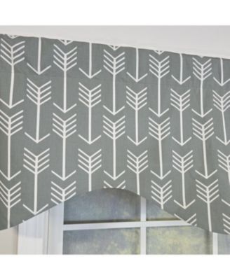 100% Cotton Native Cornice With Poly/Cotton Ivory lining Rod Pocket Valance 50" x 17" Gray