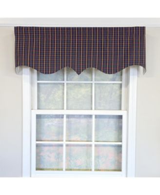 100% Cotton Palermo Regal  Fully lined Windows Rod Pocket Valance 50" x 17"  Navy