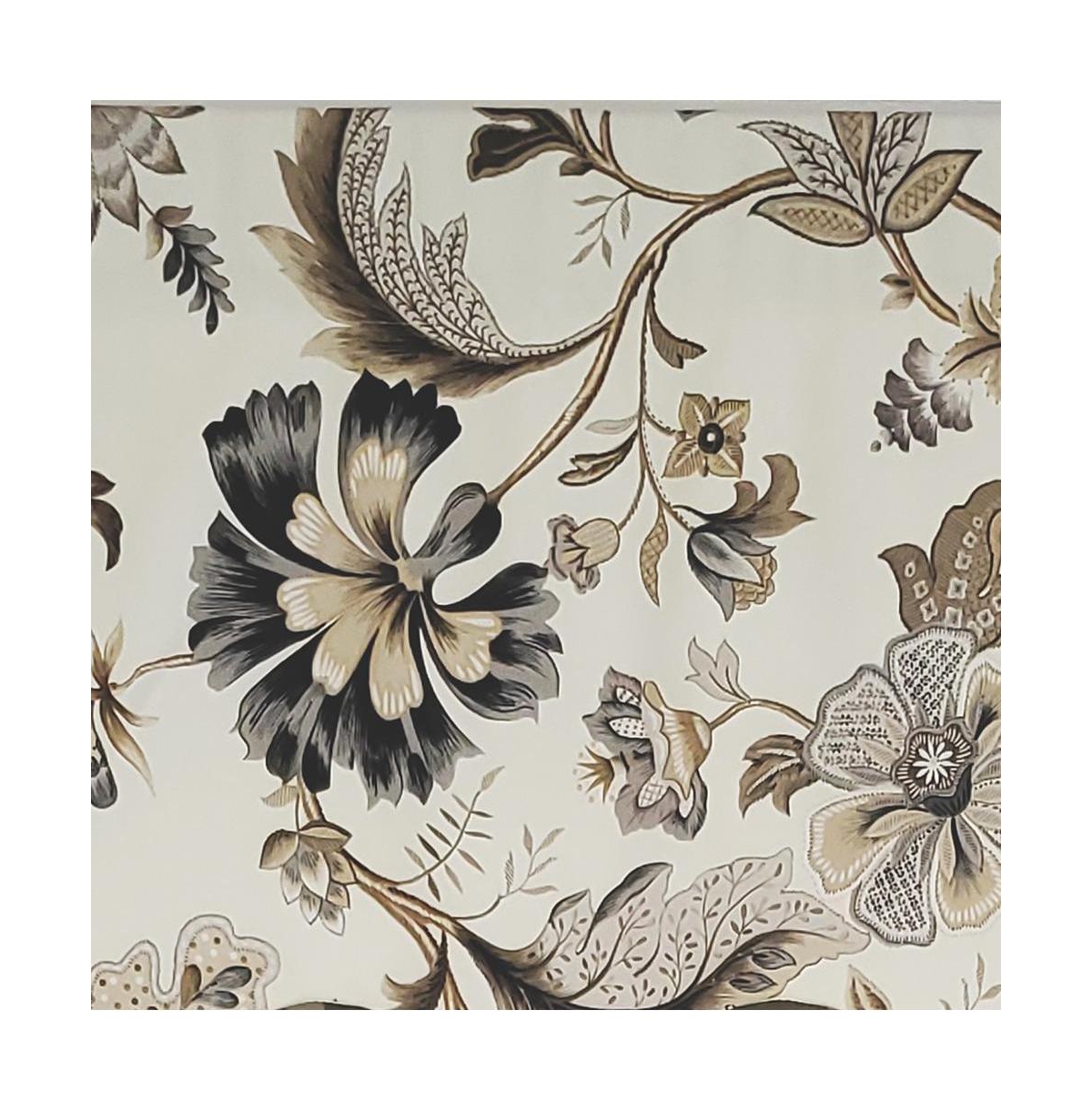 Rlf Home Tannzibar Regal 3" Rod Pocket Lining Luxurious and Elegant Window Treatment Valance 50" x 17" Gray