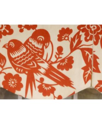 3" Rod Pocket High Quality Fabric Love Bird Mandy Valance for Windows 50" x 17" Orange