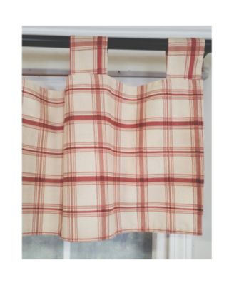 4" Top Tab High Quality Fabric Al Fresco Tab Valance for Windows 50" x 16" Burgundy