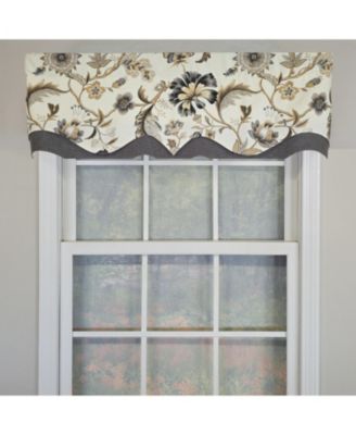 100% Cotton Zanzibar D-Regal  Fully lined Windows Rod Pocket Valance 50" x 17"  Gray