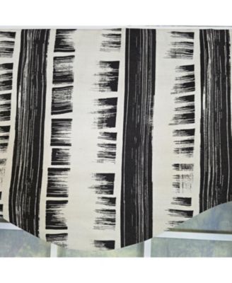 100% Cotton Jaspeado Cornice With Poly/Cotton Ivory lining Rod Pocket Valance 50" x 17" Black