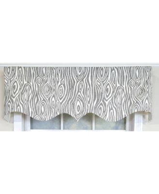 100% Cotton Nyx Regal  Fully lined Windows Rod Pocket Valance 50" x 17"  Gray