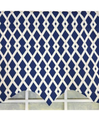 100% Cotton Jewel Regal  Fully lined Windows Rod Pocket Valance 50" x 17"  Navy