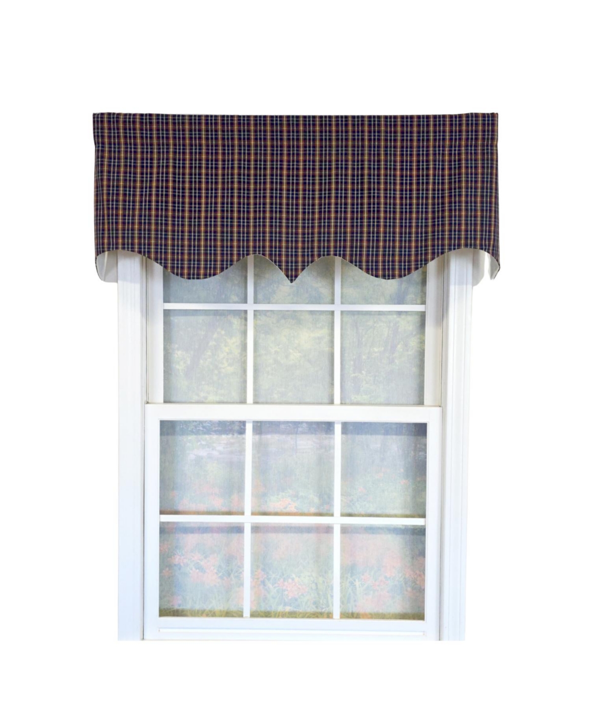 Rlf Home 100% Cotton Sassari Regal With Poly/Cotton Ivory lining Rod Pocket Valance 50" x 15" Iron