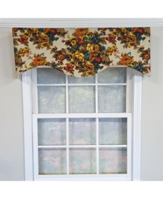 100% Cotton Bountiful Cornice  Fully lined Windows Rod Pocket Valance 50" x 17"  Multi