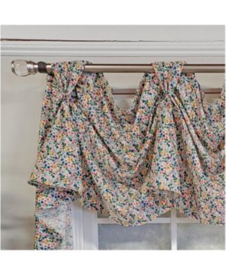 3" Rod Pocket High Quality Fabric Petite Flower 3-S Victory Swag for Windows 54" x 15" Multi