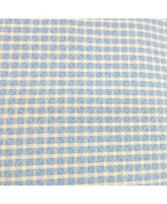 100% Cotton Shepherd Check Regal  Fully lined Windows Rod Pocket Valance 50" x 17"  Blue