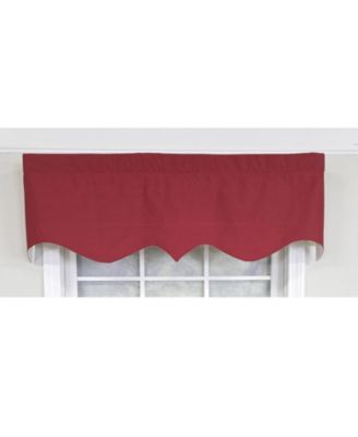 100% Cotton Twill Regal  Fully lined Windows Rod Pocket Valance 50" x 17"  Red