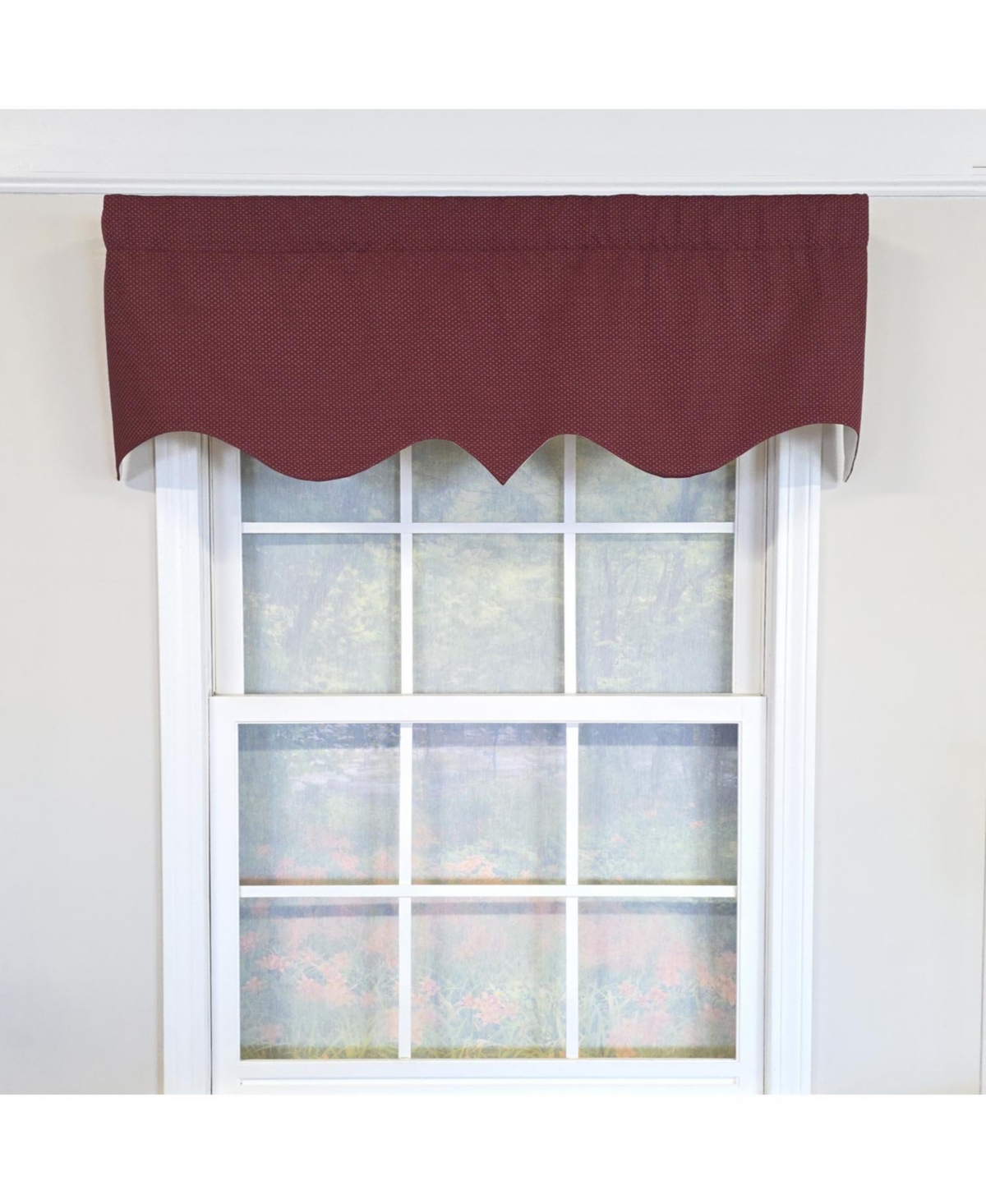 Rlf Home 100% Cotton Basket Weave Regal Poly/Cotton lining Rod Pocket Valance 50" x 15" Egg Plant