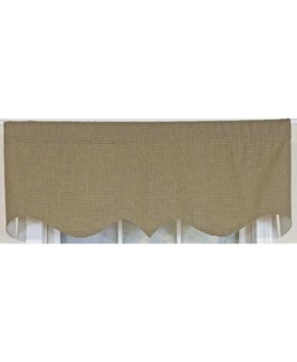 100% Cotton Pin Check Regal  Fully lined Windows Rod Pocket Valance 50" x 17"  Black