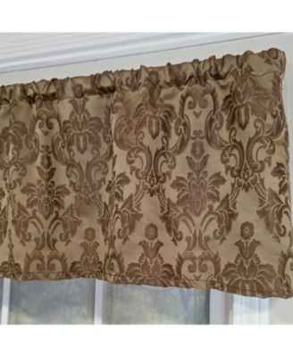 100% Cotton Marruecos Tailored  Unlined Windows Rod Pocket Valance 51" x 12"  Brown