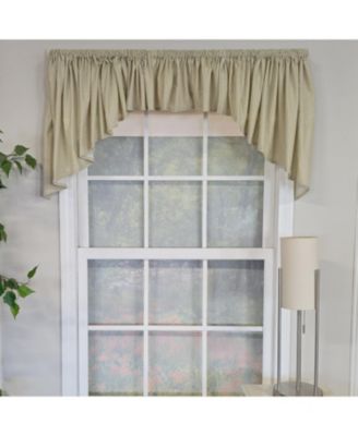 100% Cotton 3-PC Crosswell Center/Jabot set Fully lined Rod Pocket Valance 75" x 23"  Sage