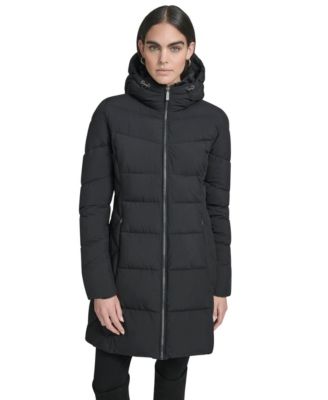 Calvin Klein - Women's Collar Hooded Puffer Coat