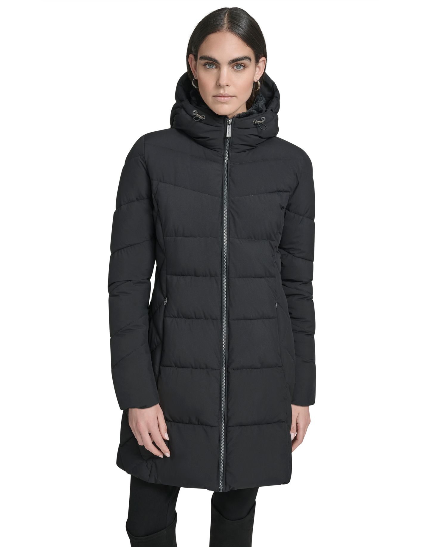Women's Collar Hooded Puffer Coat