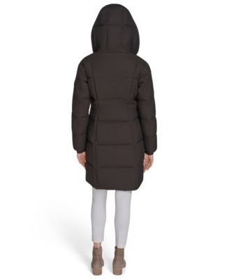 Women's Stand Collar Hooded Puffer Coat