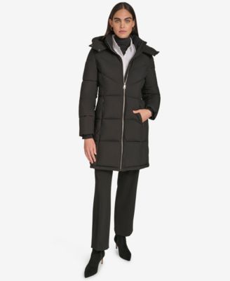 Women's Hooded Stand Collar Puffer Coat