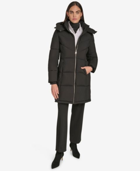 Женские куртки Calvin Klein Hooded Stand Collar Puffer Coat