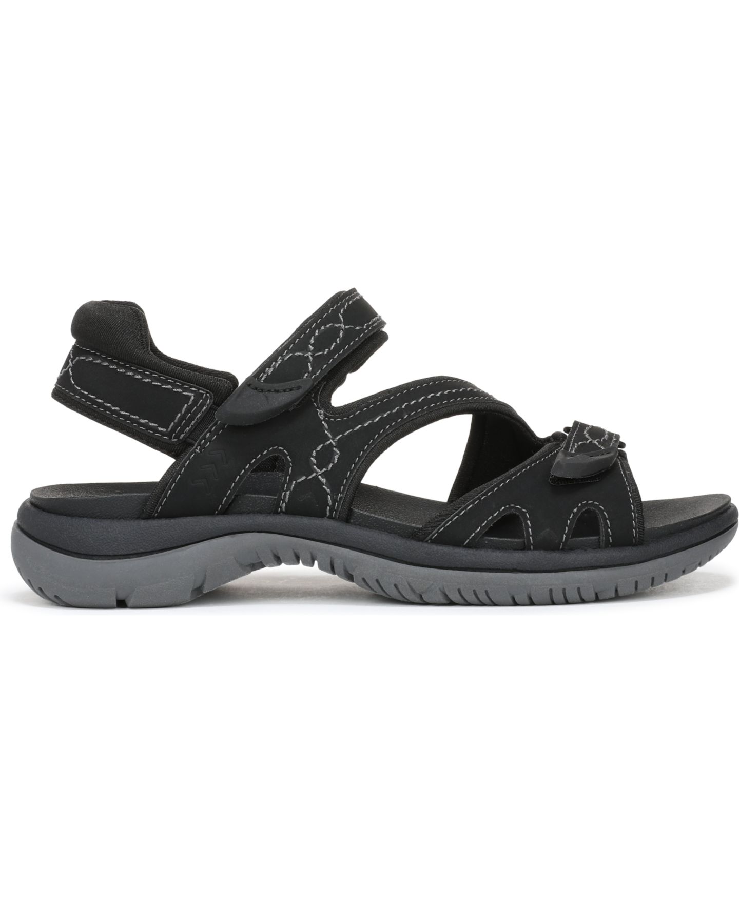 Женские сандалии Dr. Scholl's Adelle Ankle Strap, цвет: Чёрный искусственный нубуковый — фото 2