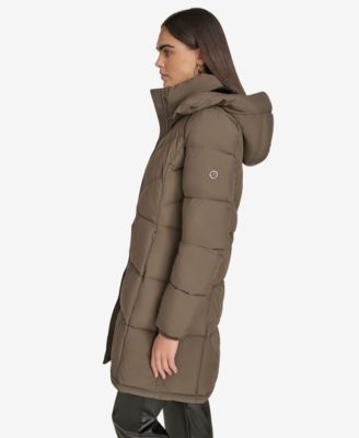 Women's Hooded Stand Collar Puffer Coat