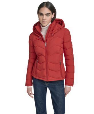 Women's Short Zip-Up Hooded Puffer Coat