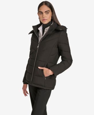 Women's Short Zip Front Puffer Jacket