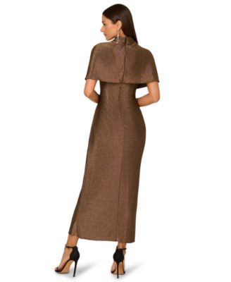 Women's Metallic Knit Long Dress