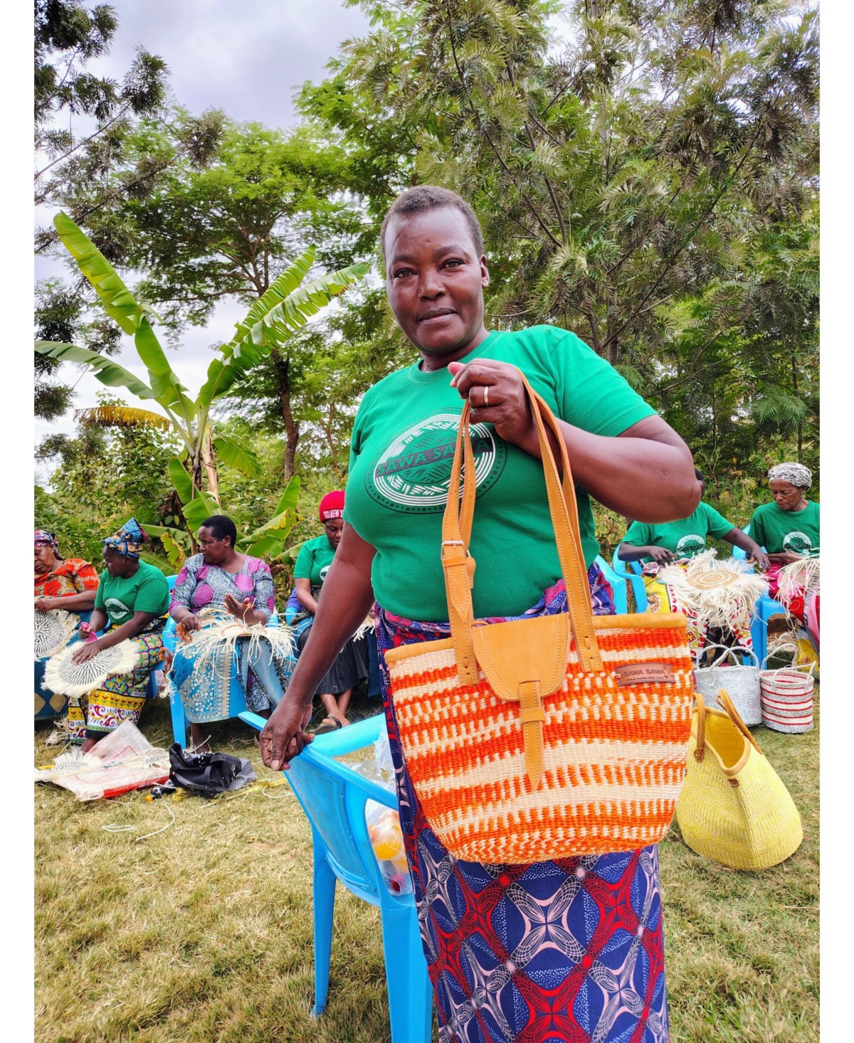 Sawa Sawa Harvest Glow Handmade Sisal Medium Tote Purse