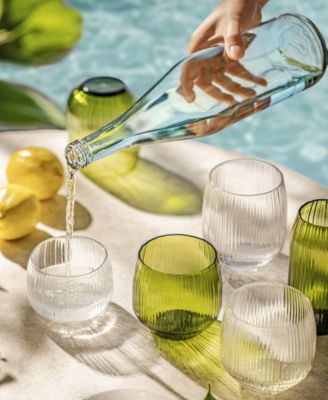 Estiva Textured Tall Tumbler Glasses, Set of 4