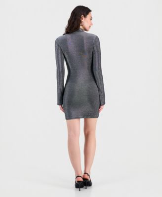 Women's Tie-Front Shine Minidress