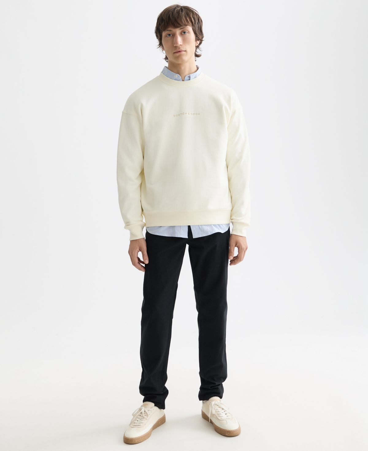 Scotch & Soda Men's Logo Print Sweatshirt In Neutral