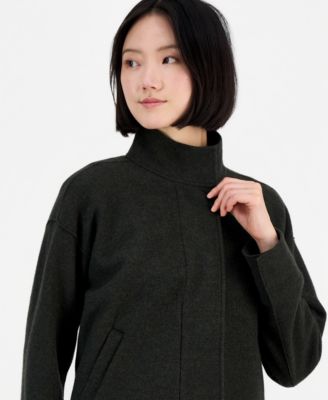 Petite Stand Collar Long-Sleeve Jacket