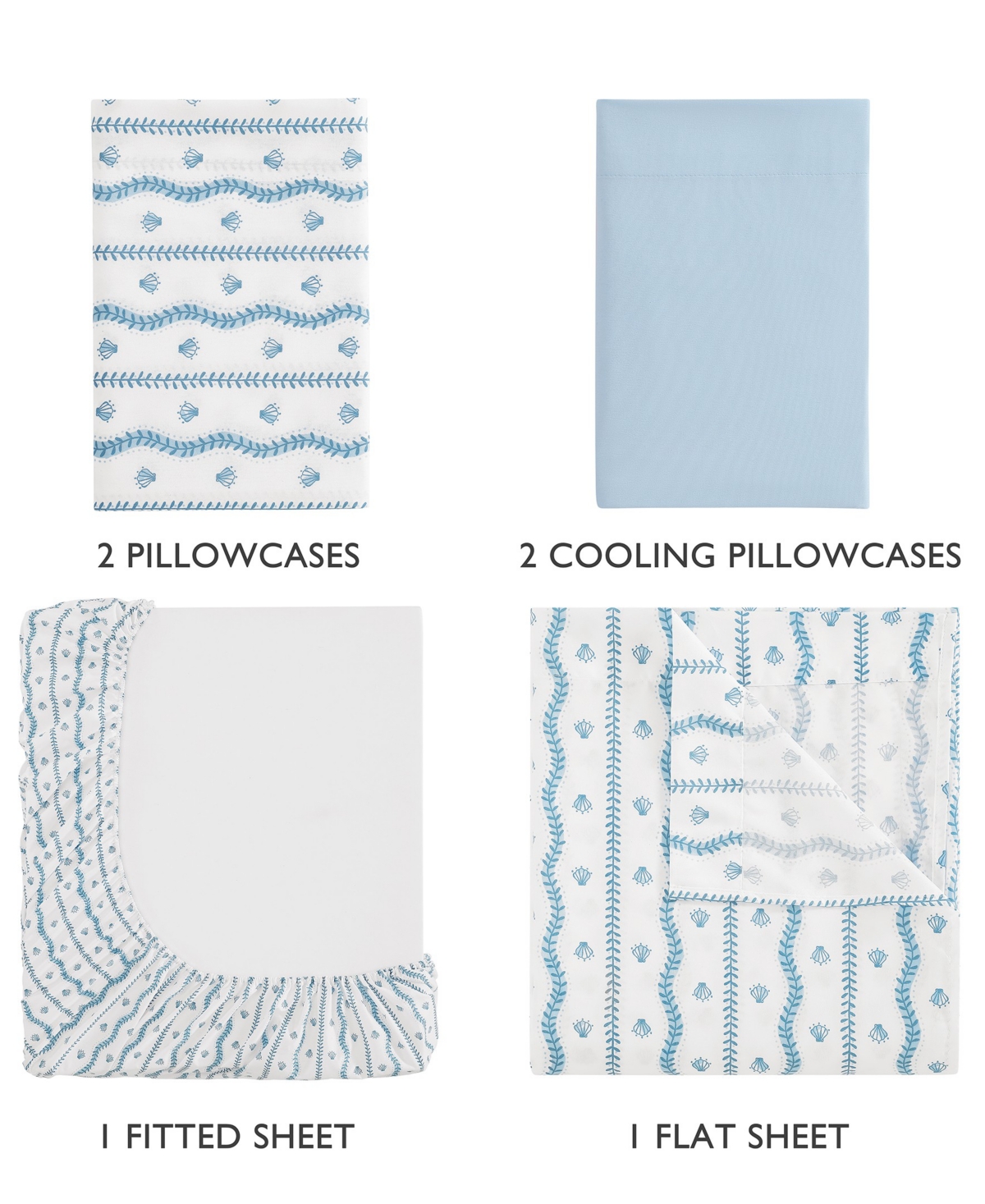 Caribbean Joe Cooling 6-pc. Sheet Set, King In Blue