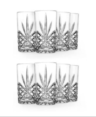 Dublin Crystal Highball Glasses, Set of 8