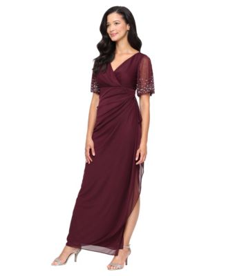 alex evening dresses burgundy Alex Evenings Elaine Sleeveless Lace Gown SHELL PINK / 12