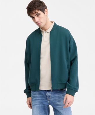 Men's Logo Patch Bomber Sweatshirt