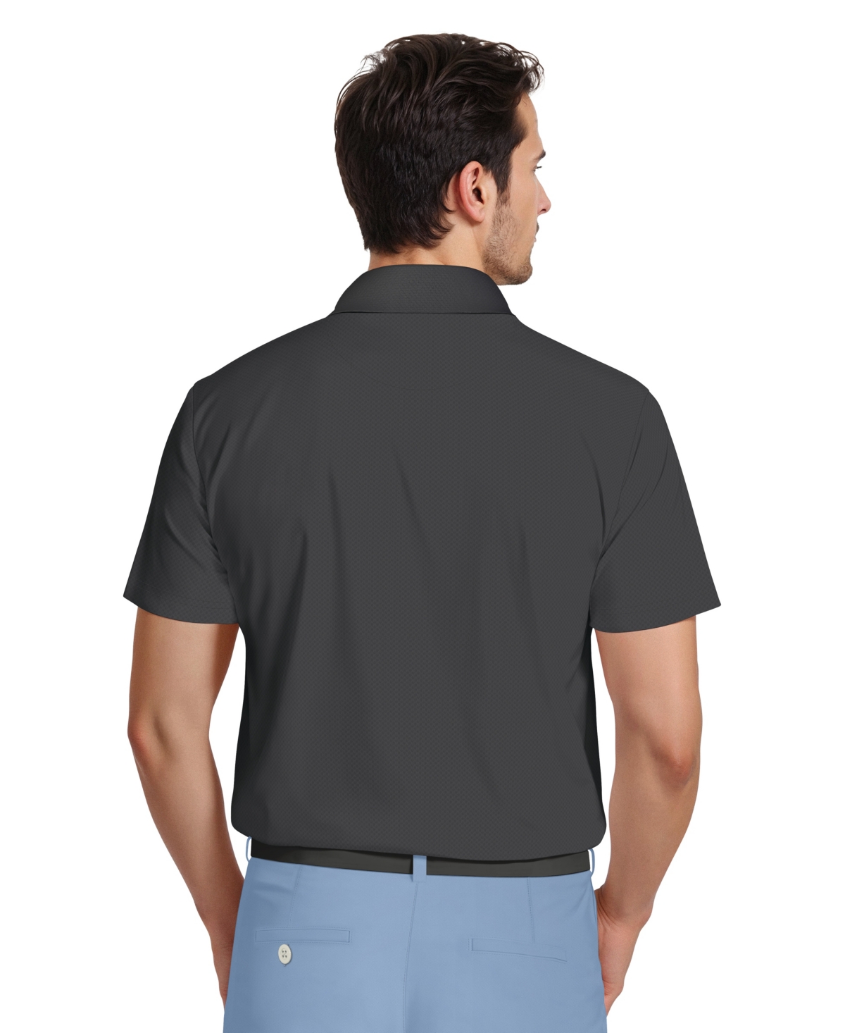 Pga Tour Men's Short-Sleeve Engineered Chest Stripe Polo Shirt