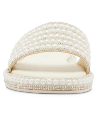 Addiie Rhinestone Platform Slide Sandals