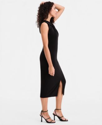 Women's Crossover-Neck Sheath Dress