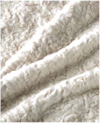 Sculpted Persian Faux Fur Throw, 50" x 60", Macy's Exclusive