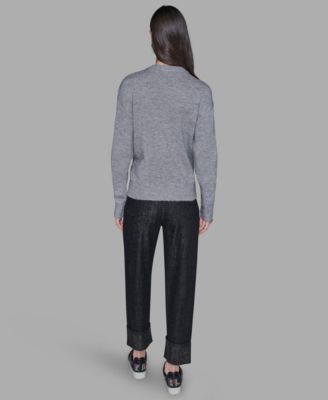 Women's Big Bow Applique Long Sleeve Sweater