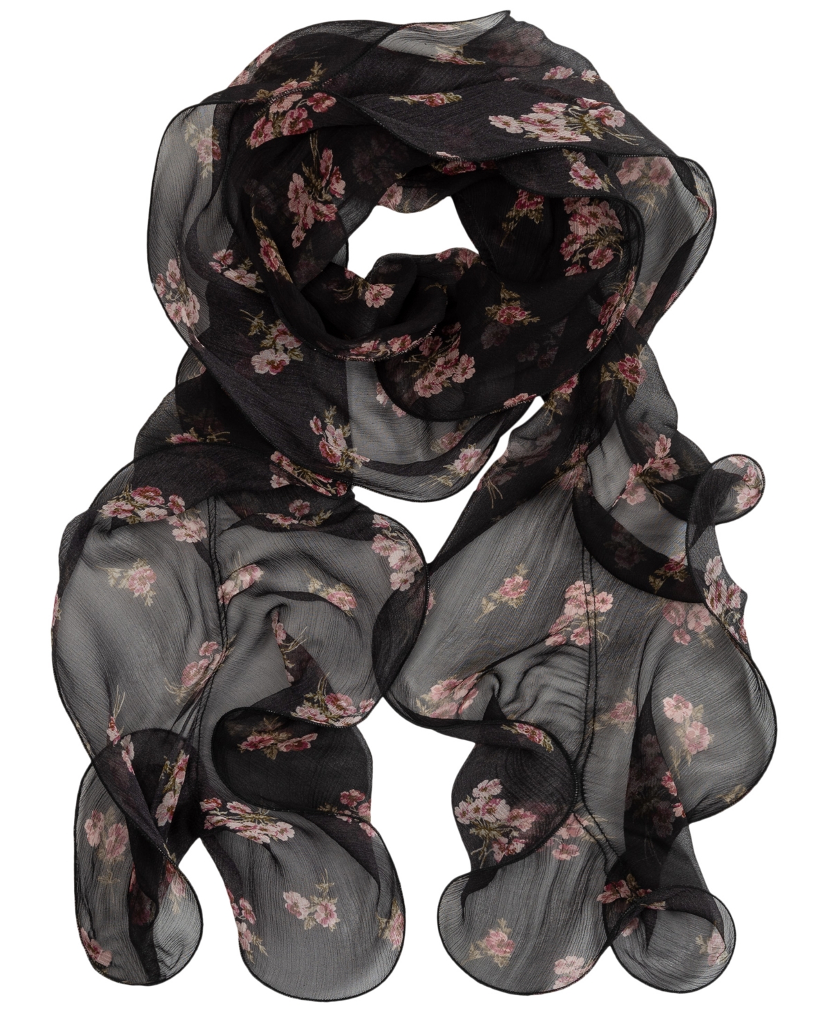 Lauren Ralph Fall Floral Boa Ruffle Scarf