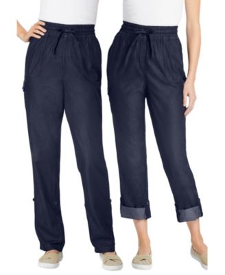 Women's Plus Size Convertible Length Cargo Pant/Capri