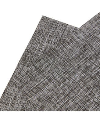 Madison Texteline Outdoor Dining Set Textured Design Reversible 12" x 18" Rectangular Placemats Set of 6 With Gold Metallic Thread