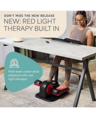 Under Desk Elliptical with Red Light – Quiet Seated Pedal Exerciser, Foot Pedal Exercise Machine for Home, Office & Rehab